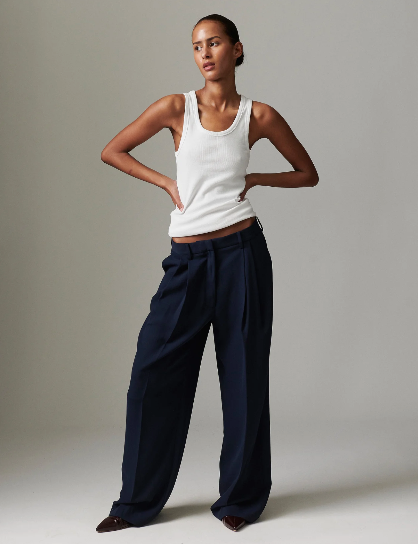 Enzo Classic Gabardine Dark Sapphire Bukser